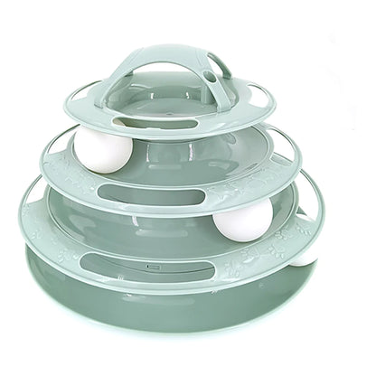 Engaging Cat Toy Tower with Interactive Tracks and Tunnel for Endless Fun