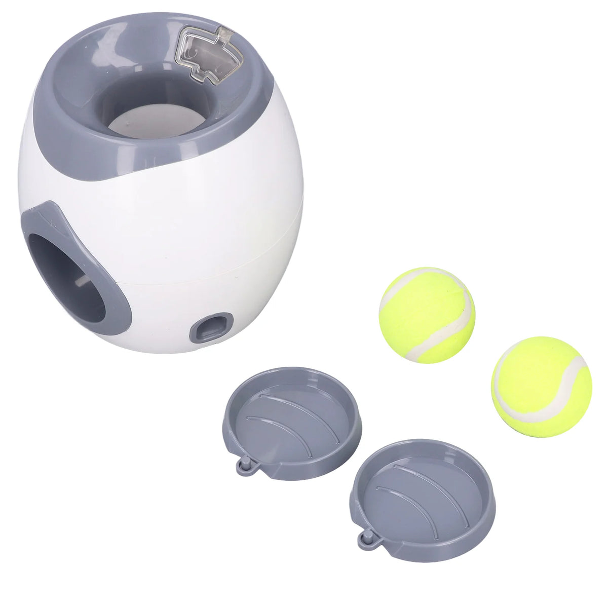 Dog Ball Feeding Toys Dog Tennis Ball Feeding Machine with 2 Tennis for Dog Training