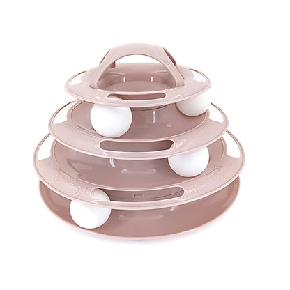 Engaging Cat Toy Tower with Interactive Tracks and Tunnel for Endless Fun