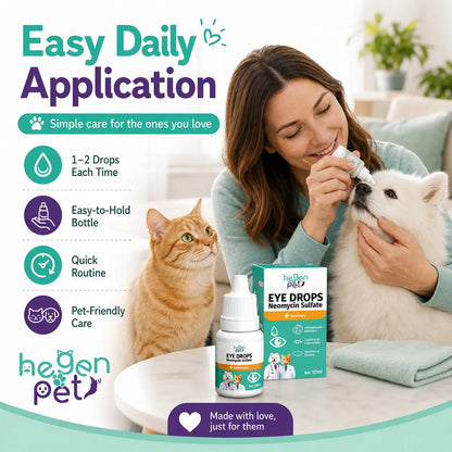 Hegenpet Advanced Eye Hygiene Solution | Gentle Cleansing Drops for Dogs & Cats | 10Ml#Summervibes #Petlovers Neomycin Sulfate Eye Care