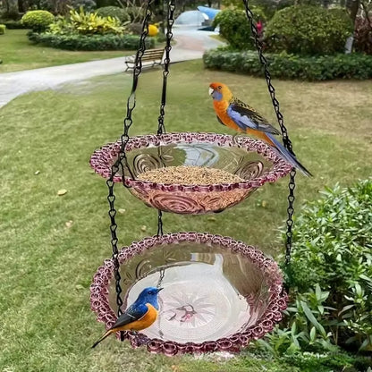 Elevate Your Garden with Our Stunning Flower Shaped Hanging Bird Feeder - Perfect for Attracting Hummingbirds and Other Beautiful Birds!