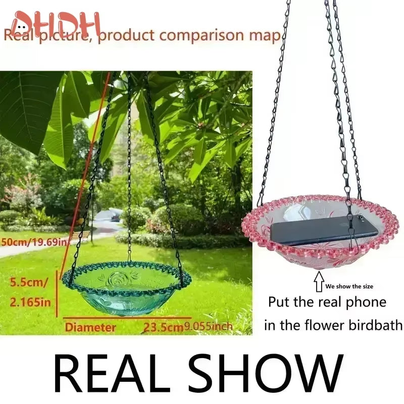 Elevate Your Garden with Our Stunning Flower Shaped Hanging Bird Feeder - Perfect for Attracting Hummingbirds and Other Beautiful Birds!