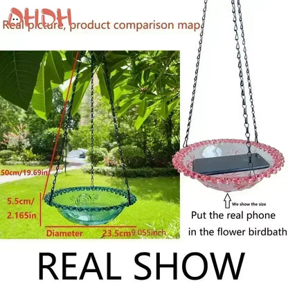 Elevate Your Garden with Our Stunning Flower Shaped Hanging Bird Feeder - Perfect for Attracting Hummingbirds and Other Beautiful Birds!