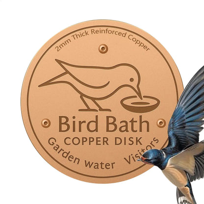 Bird Bath Copper Disk Bird Bath Purification Tray Metal Cleaner Disks Feeder Accessories for Water Bowl