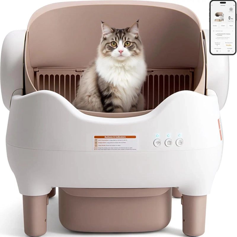 Smart Self-Cleaning Cat Litter Box - Hassle-free hygiene for busy pet owners!