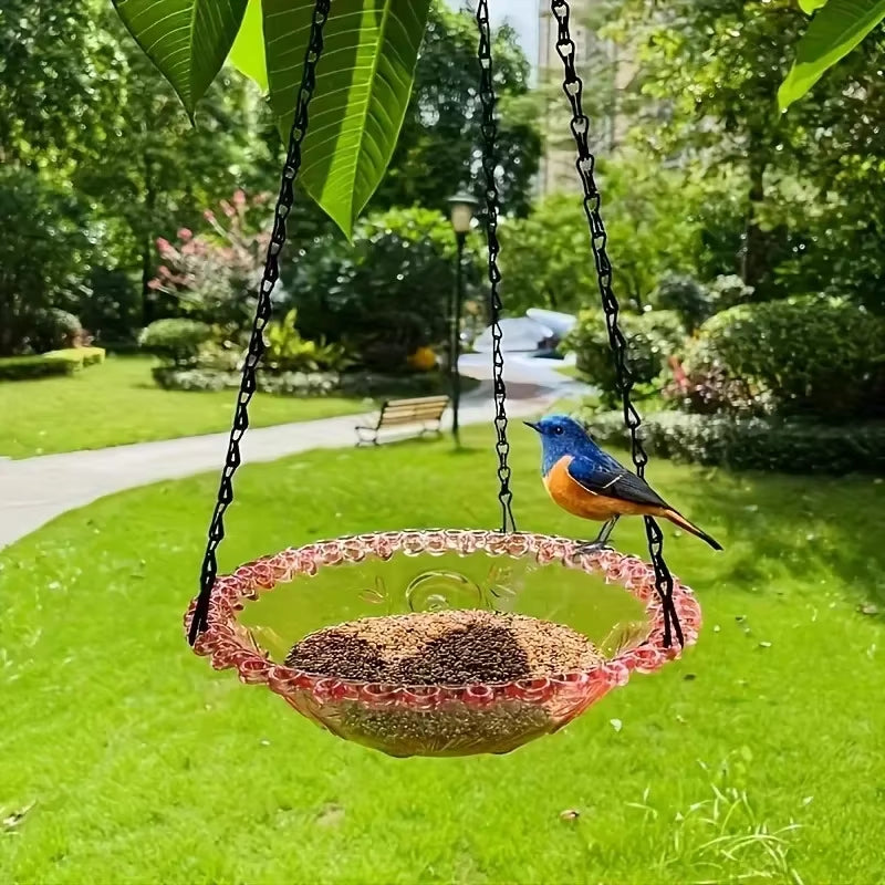 Elevate Your Garden with Our Stunning Flower Shaped Hanging Bird Feeder - Perfect for Attracting Hummingbirds and Other Beautiful Birds!