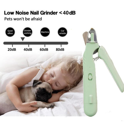 2 in 1 Pet Nail Clippers with Led Light Dog Cat Special Blood Line Scissors Multifunction Animals Paw Nail Trimmer Pet Supplies