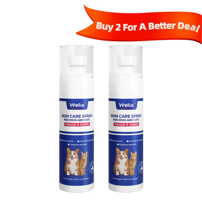 Wellix Hot Spot & Itch Relief Spray for Dogs & Cats - Natural & Gentle Plant-Based Itch Relief Mist, 80Ml Pet Skin Care Spray，#Sohochic