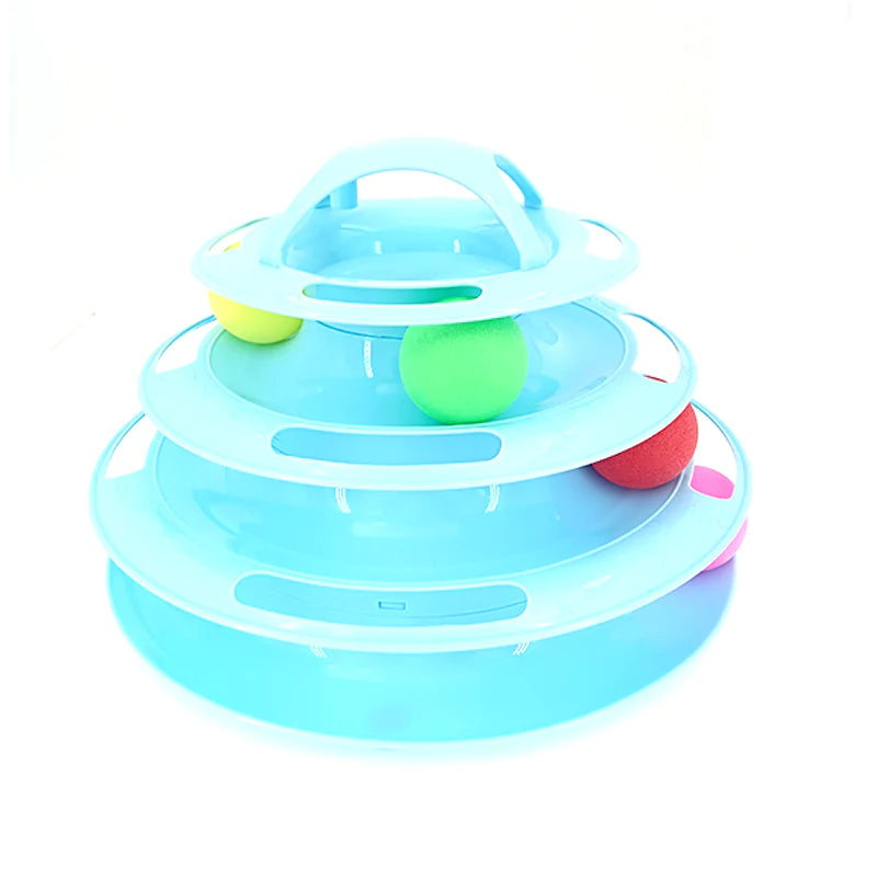 Engaging Cat Toy Tower with Interactive Tracks and Tunnel for Endless Fun