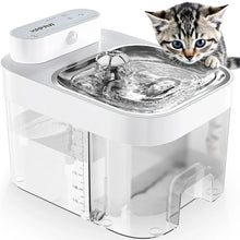 HAPAW Wi-Fi Smart Cat Water Fountain, 3L Filter-Free Plug-In Dispenser with 2.4Ghz App Remote Control & Alerts, 5000Mah Battery, Mode 2, Separated Clean-Waste Water, Multiple Power Supply Options for Cats