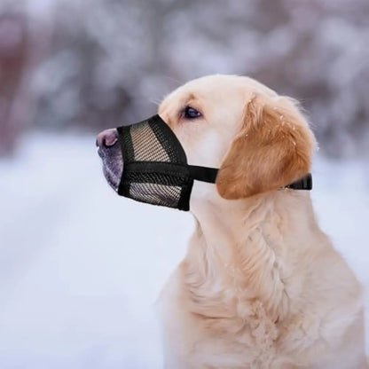 #Backtoschool Dog Muzzle for Varies Dogs - Air Mesh Muzzle for Varies Sized Dog | Adjustable No Bark Dogs Muzzles for Scavenging Licking & Chewing | Prevent Biting |