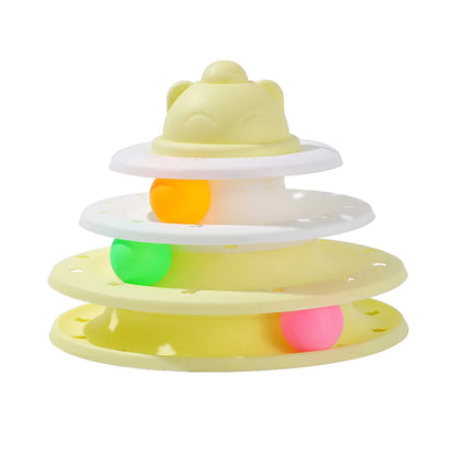 Engaging Cat Toy Tower with Interactive Tracks and Tunnel for Endless Fun