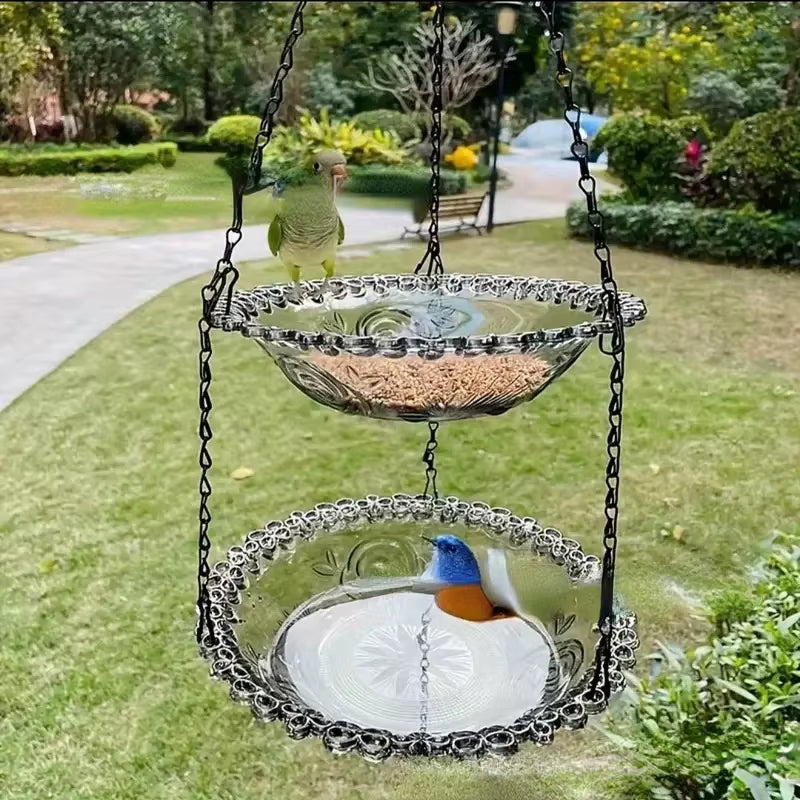 Elevate Your Garden with Our Stunning Flower Shaped Hanging Bird Feeder - Perfect for Attracting Hummingbirds and Other Beautiful Birds!