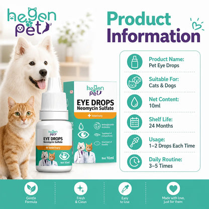 Hegenpet Advanced Eye Hygiene Solution | Gentle Cleansing Drops for Dogs & Cats | 10Ml#Summervibes #Petlovers Neomycin Sulfate Eye Care