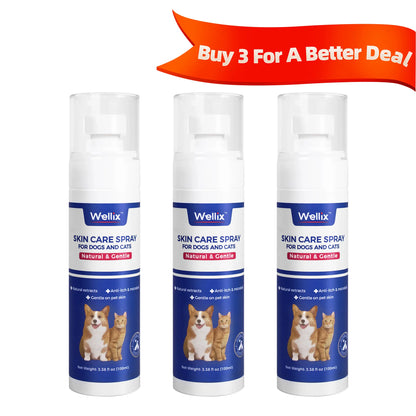 Wellix Hot Spot & Itch Relief Spray for Dogs & Cats - Natural & Gentle Plant-Based Itch Relief Mist, 80Ml Pet Skin Care Spray，#Sohochic