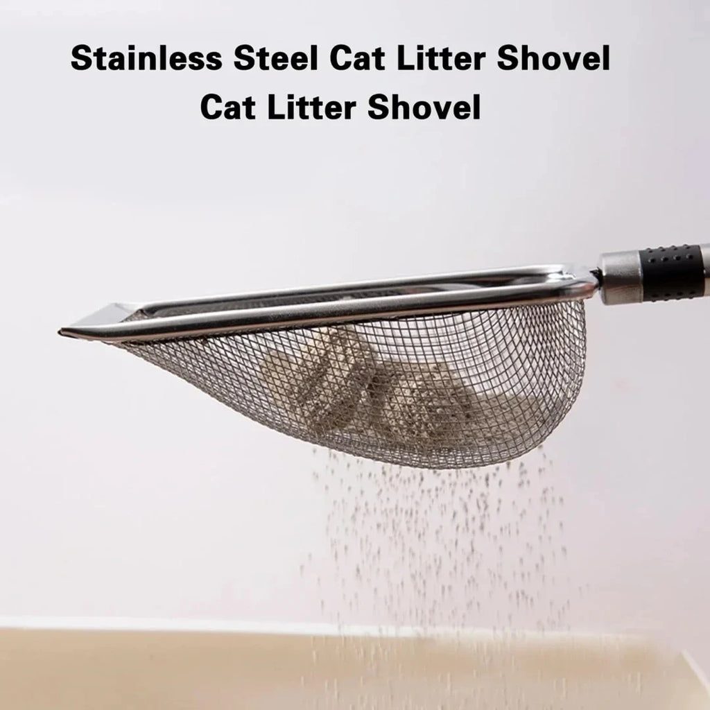 Premium Stainless Steel Cat Litter Scoop – Easy & Durable Cleaning