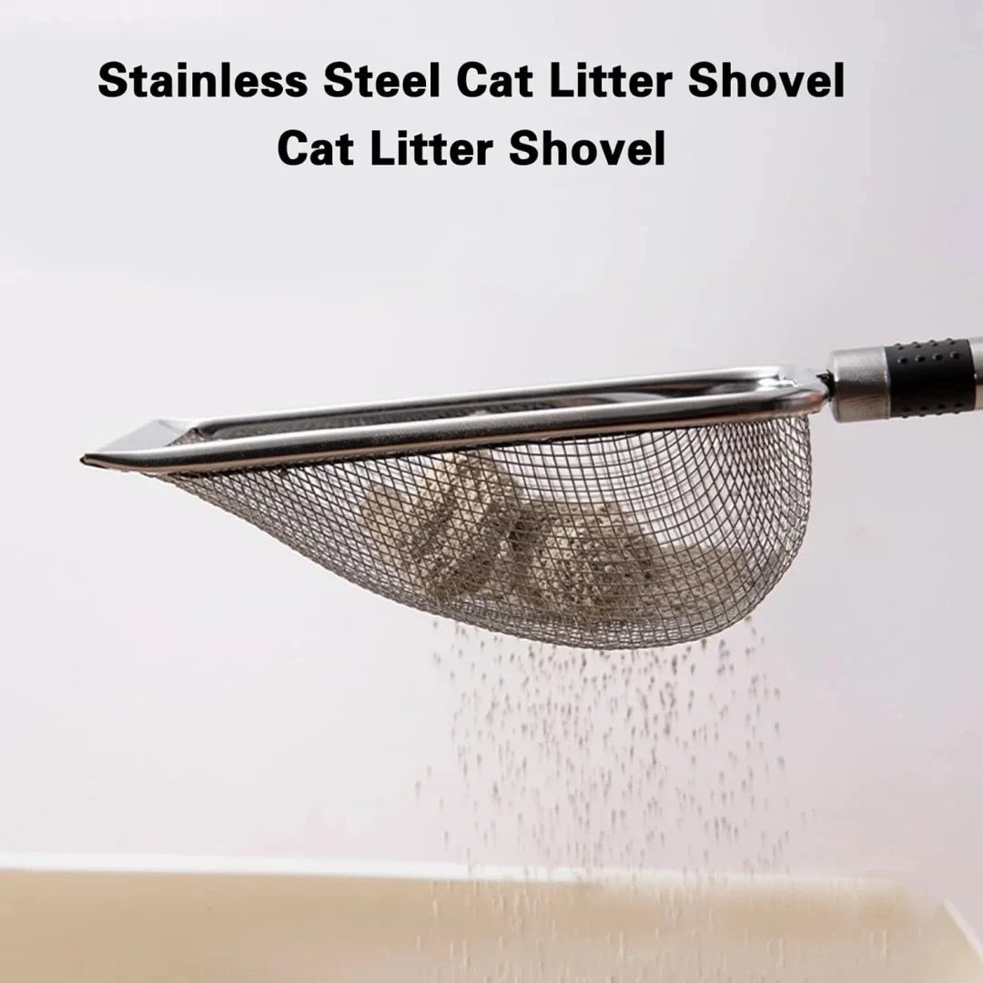 Premium Stainless Steel Cat Litter Scoop – Easy & Durable Cleaning