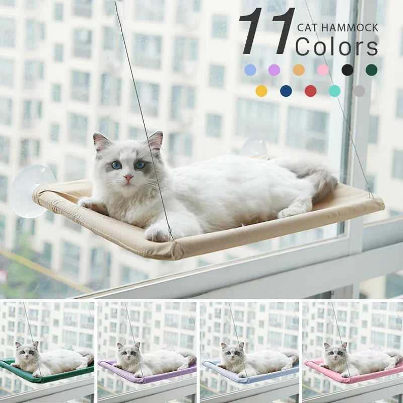 Cat Window Hammock – Hanging Bed with Strong Suction Cups for Ultimate Comfort