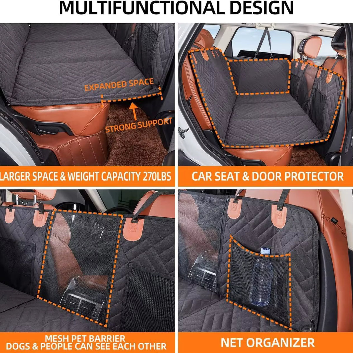 Calivo Premium Travel Hammock — Waterproof Dog Car Seat Cover