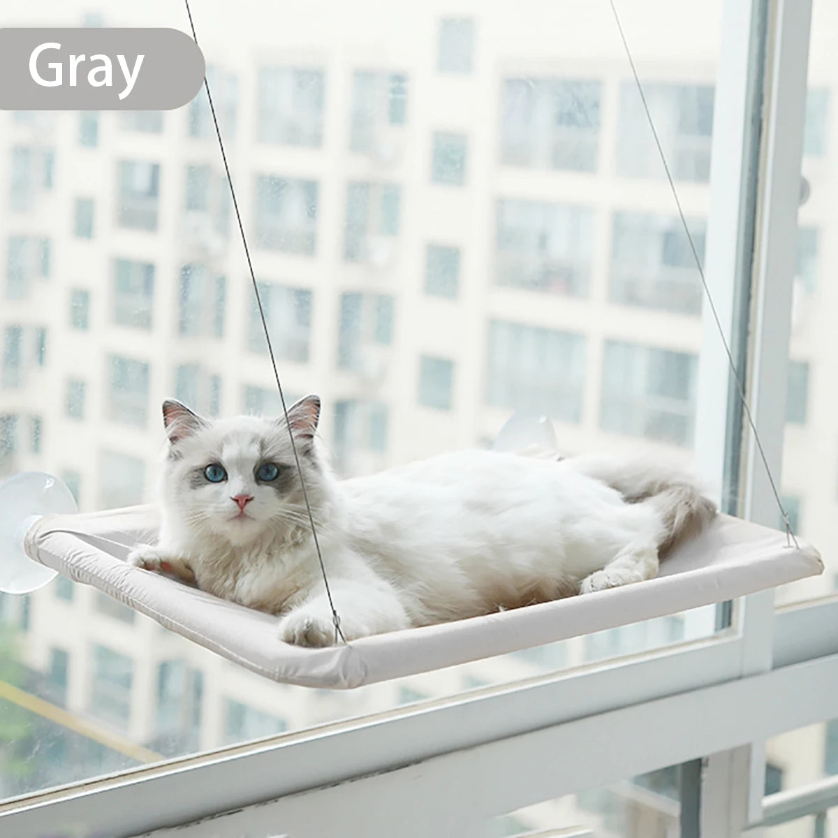 Cat Window Hammock – Hanging Bed with Strong Suction Cups for Ultimate Comfort