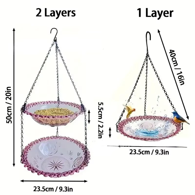 Elevate Your Garden with Our Stunning Flower Shaped Hanging Bird Feeder - Perfect for Attracting Hummingbirds and Other Beautiful Birds!