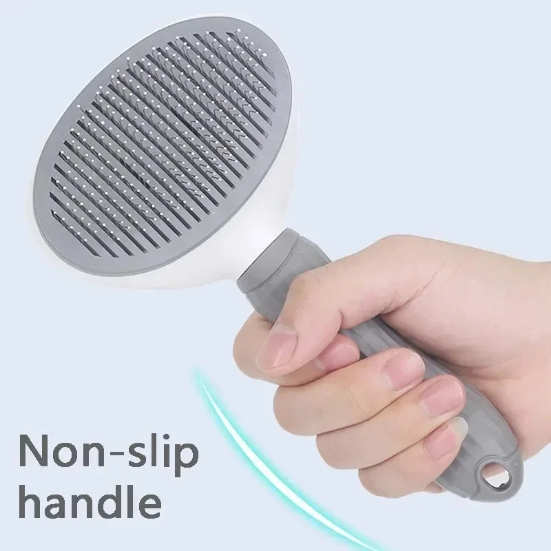 Pet Grooming Brush – Self-Cleaning Hair Remover for Dogs & Cats