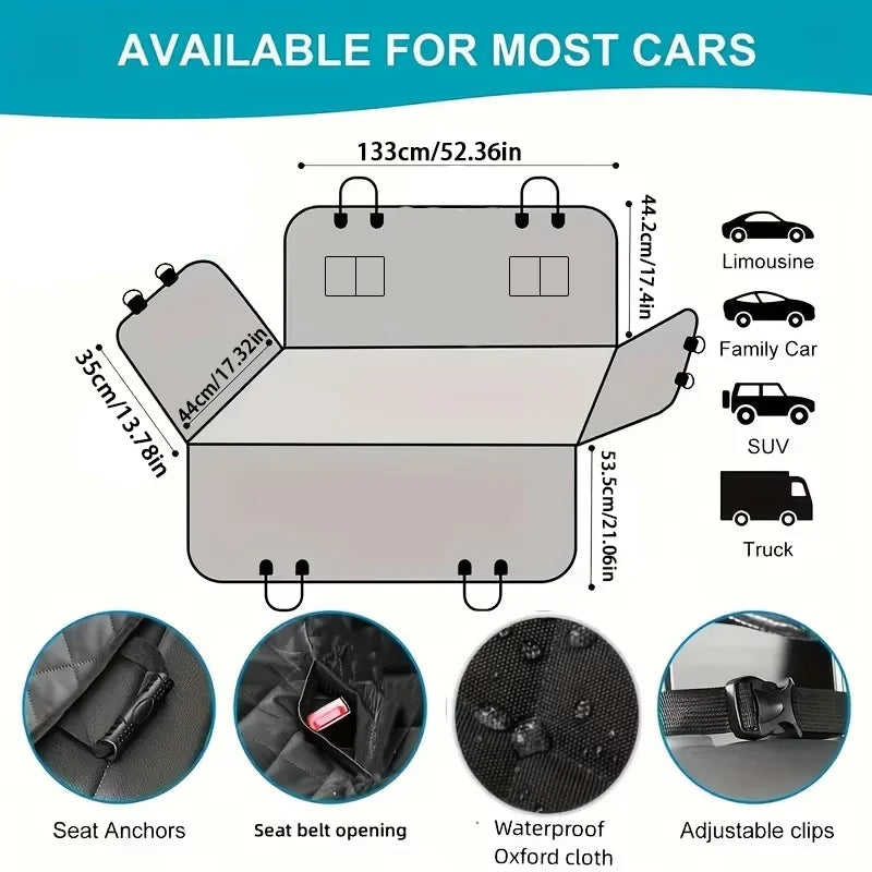 Car Seat Cover – Waterproof & Scratch-Resistant for Dogs