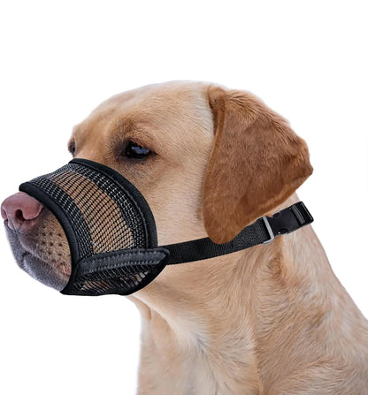 #Backtoschool Dog Muzzle for Varies Dogs - Air Mesh Muzzle for Varies Sized Dog | Adjustable No Bark Dogs Muzzles for Scavenging Licking & Chewing | Prevent Biting |