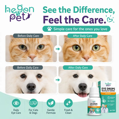 Hegenpet Advanced Eye Hygiene Solution | Gentle Cleansing Drops for Dogs & Cats | 10Ml#Summervibes #Petlovers Neomycin Sulfate Eye Care