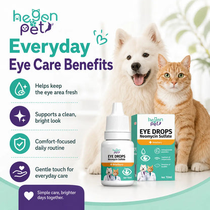 Hegenpet Advanced Eye Hygiene Solution | Gentle Cleansing Drops for Dogs & Cats | 10Ml#Summervibes #Petlovers Neomycin Sulfate Eye Care