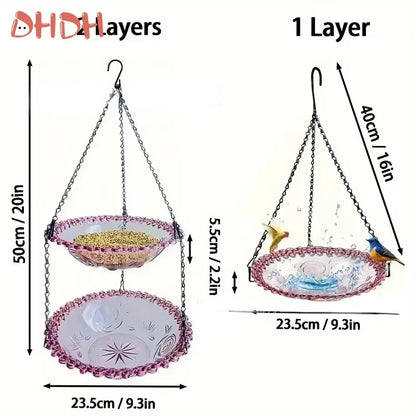 Elevate Your Garden with Our Stunning Flower Shaped Hanging Bird Feeder - Perfect for Attracting Hummingbirds and Other Beautiful Birds!