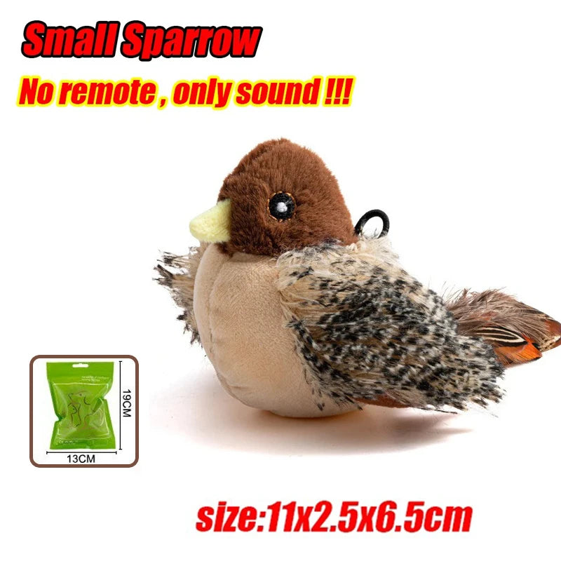 Flappy Bird Interactive Cat Toy Remote Control USB Rechargeable Pet Cat Plush Toy Flapping Bird Toy Stimulate Hunting Instincts