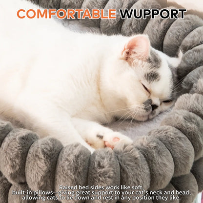Folding Cat Hammock for Window - Cordless, Machine Washable Bed, Robust Metal Frame, Strong Suction Cups，Cat Window Perch for Cats and Small Dogs