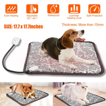 1Pc Pet Heating Pad Dog Cat Electric Heating Mat Waterproof Adjustable Warming Blanket with Chew Resistant Steel Cord Case