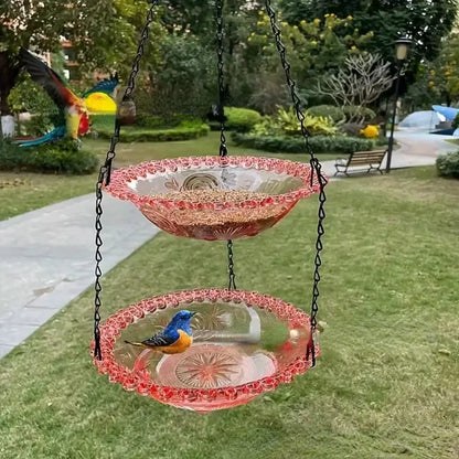 Elevate Your Garden with Our Stunning Flower Shaped Hanging Bird Feeder - Perfect for Attracting Hummingbirds and Other Beautiful Birds!